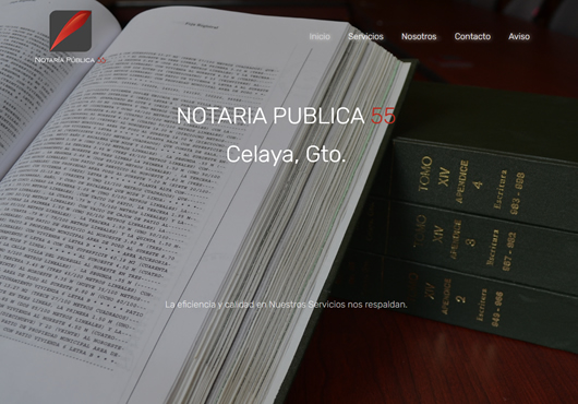 Sitio web de Notaría 55 de Celaya